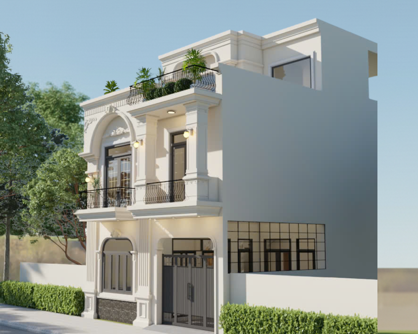 Nhà phố 8 x 13m - 4 Phòng ngủ hiện đại | TGBV. 1342