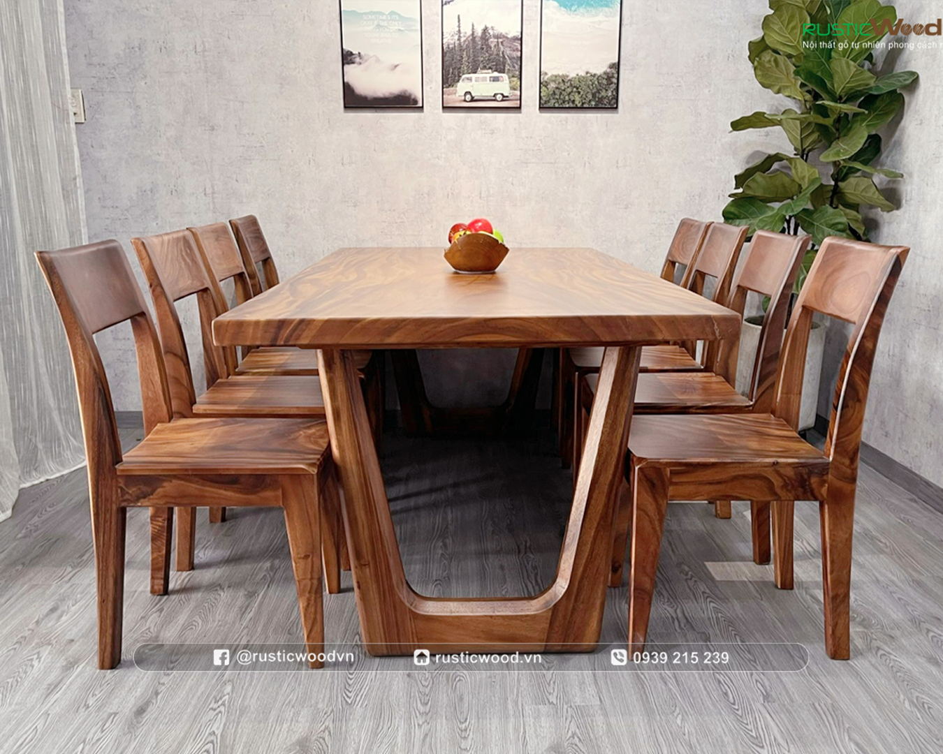 Bàn Ghế Ăn Gỗ Tự Nhiên – Ấm Cúng Và Sang Trọng Cho Không Gian Bếp