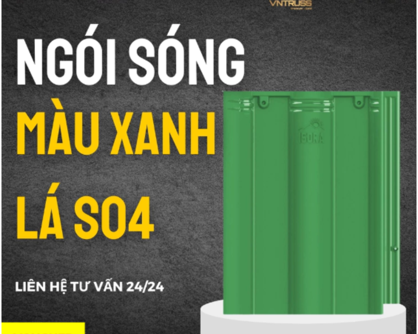 Ngói Phẳng Màu Xanh Lá SO4 BICISORA