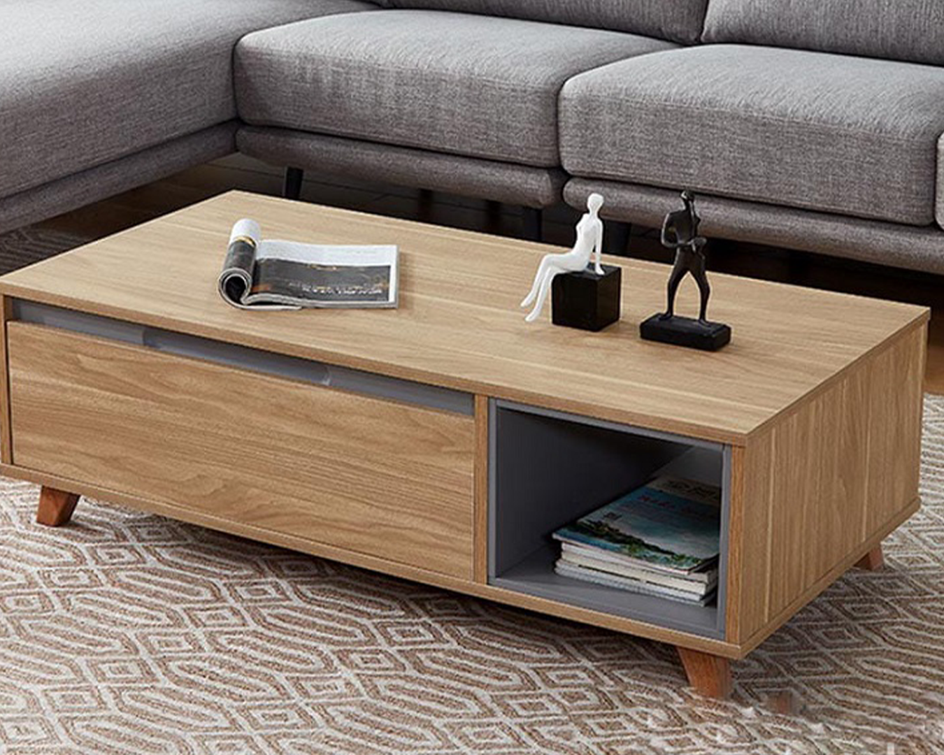 Bàn Trà Gỗ Công  Hiện Đại – Gọn Gàng Và Tối Ưu Chi Phí