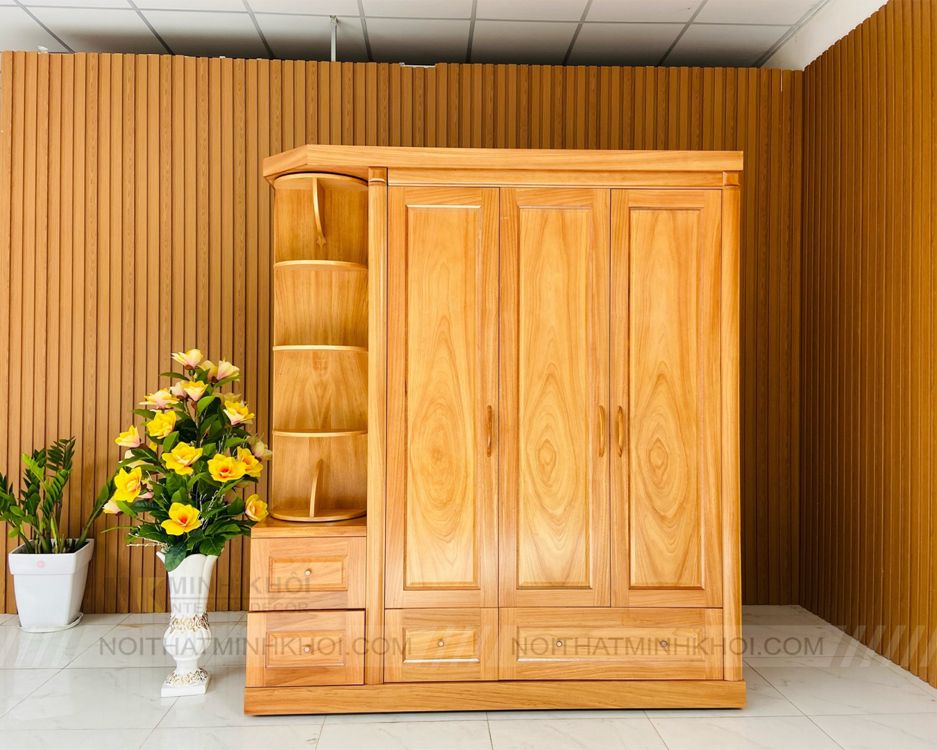 Tủ Quần Áo Gỗ Tự Nhiên – Bền Chắc Và Tinh Tế Theo Thời Gian