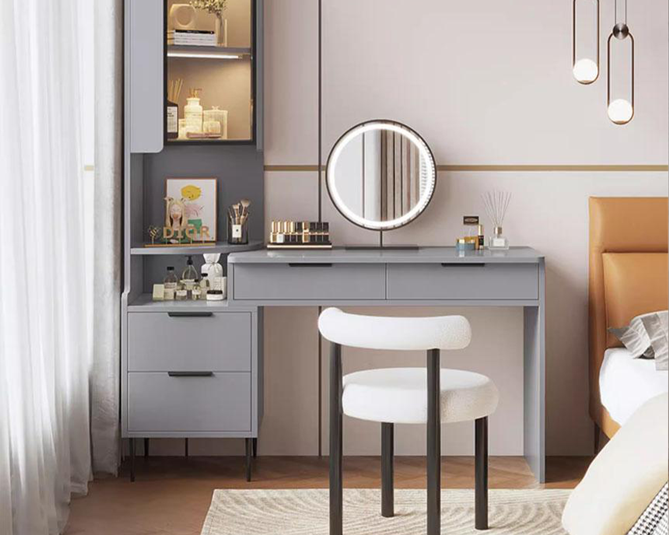 Banner Bàn Trang Điểm – Góc Làm Đẹp Tinh Tế Trong Phòng Ngủ