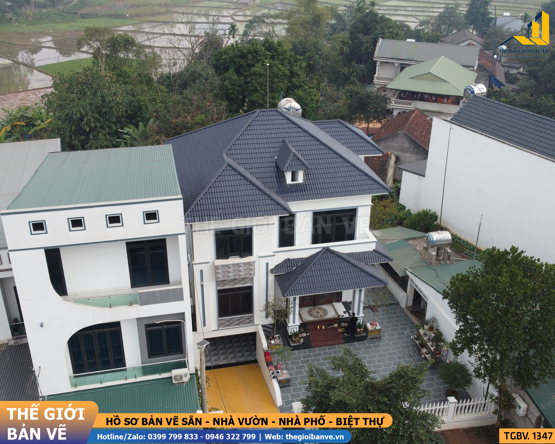 Biệt Thự 2 Tầng Mái Nhật Hiện Đại – Thiết Kế Chuẩn Thực Tế, Không Gian Sống Đáng Mơ Ước | HCG.1347