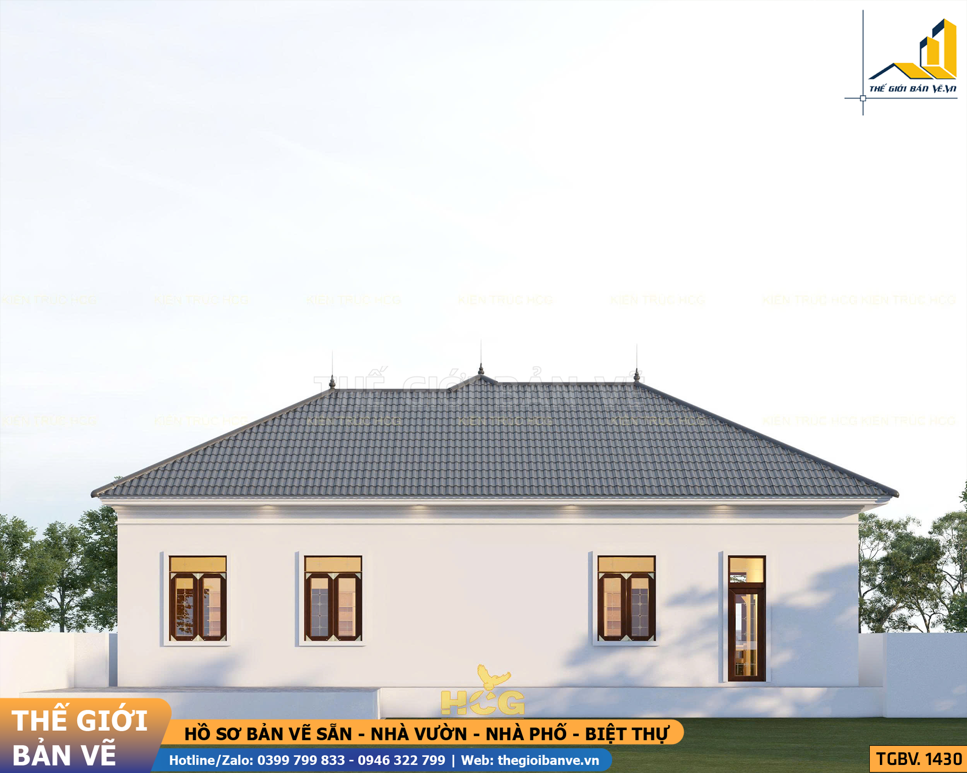 Nhà Vườn Mái Nhật Tân Cổ 16.4x10m - 4 Phòng Ngủ | TGBV.1430