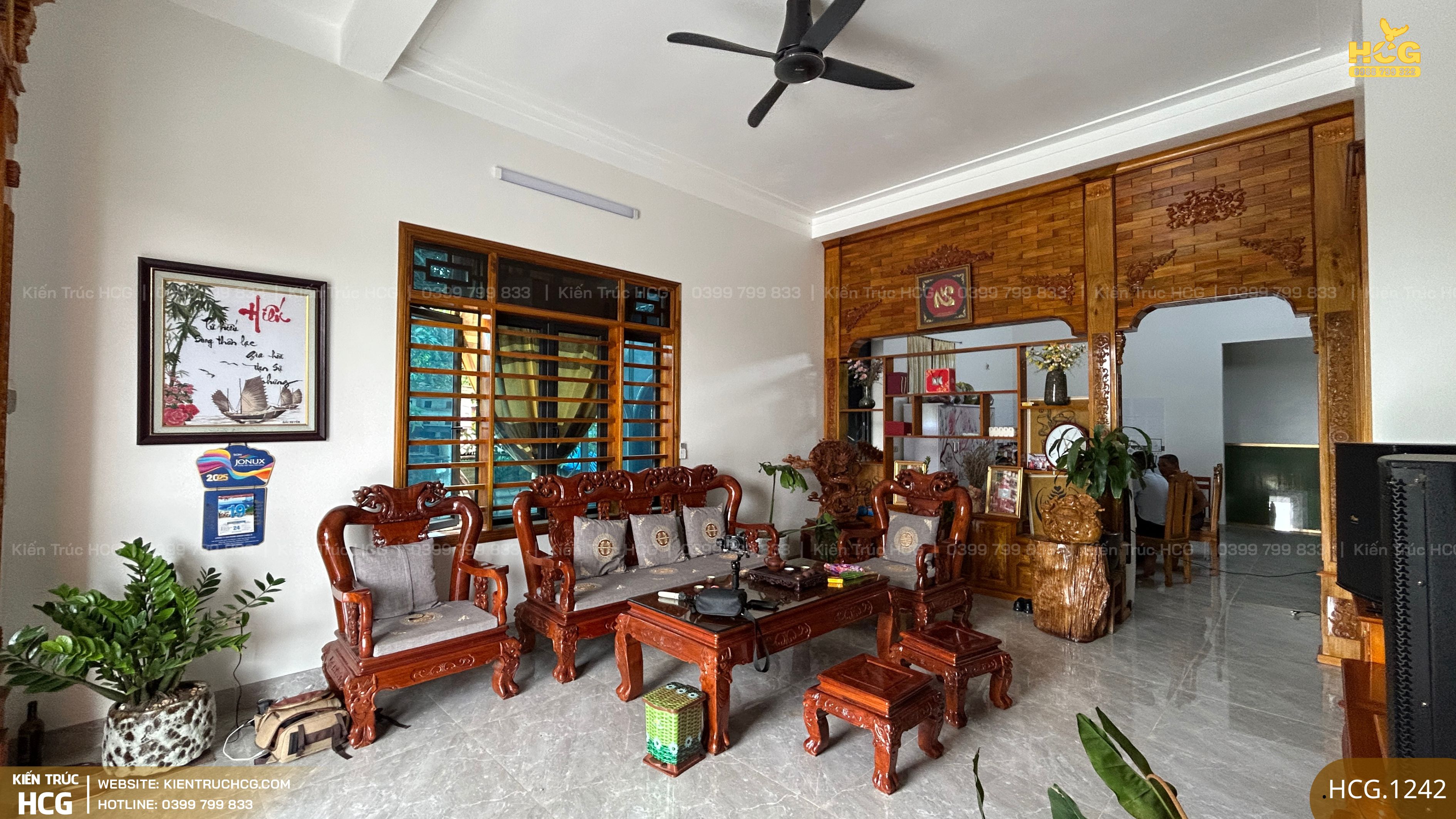 Nhà Mái Nhật 1 Tầng 3 Phòng Ngủ – Thiết Kế Gọn Gàng, Thi Công Thực Tế Chuẩn Chỉnh | HCG.1242